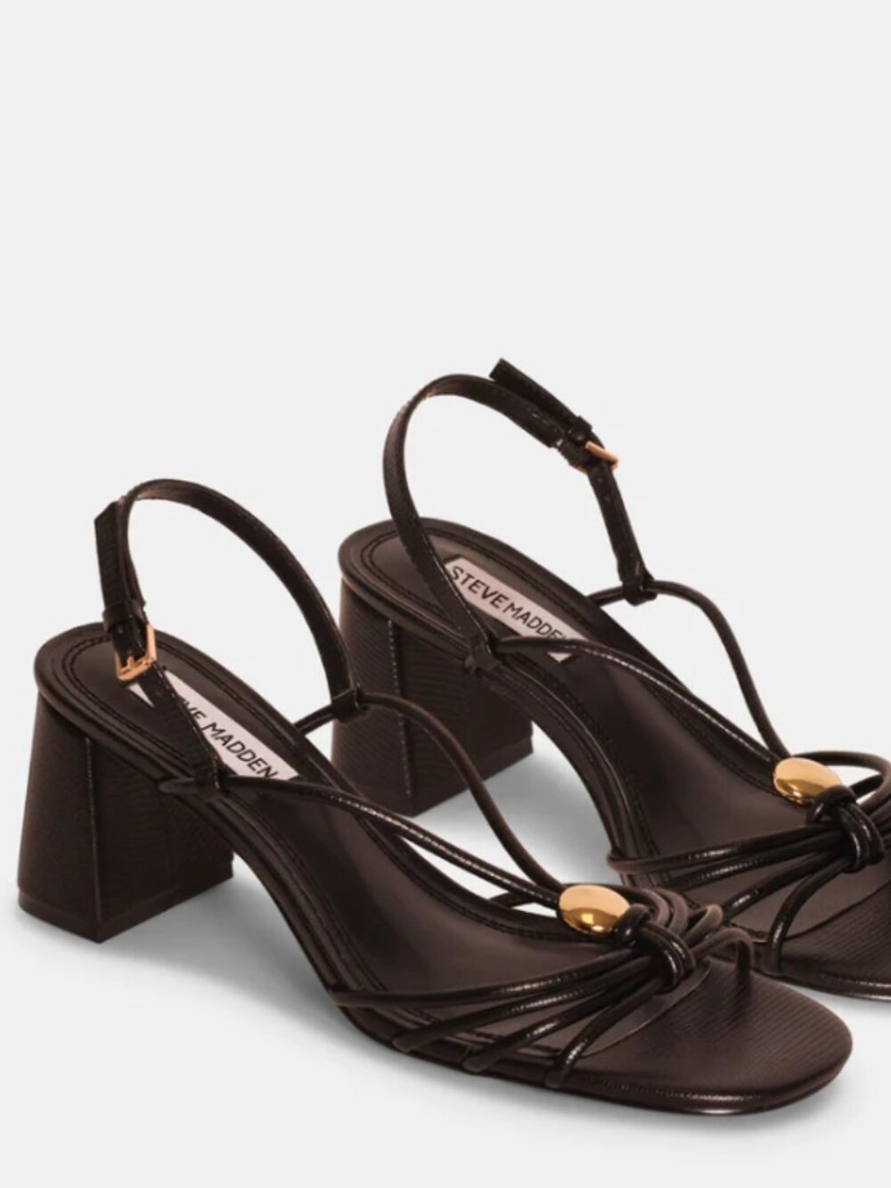 Steve Madden Black Exotic Block Heel - BNIB